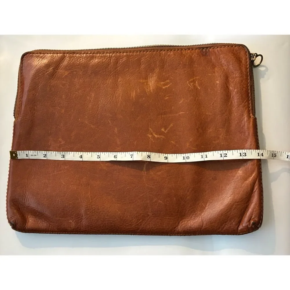 Vintage Madewell - The Leather Laptop Case in English Saddle  RETIRED